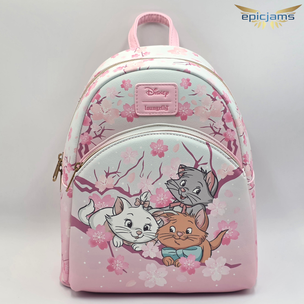Loungefly Disney The Aristocats Kittens Cherry Blossom Mini Backpack New